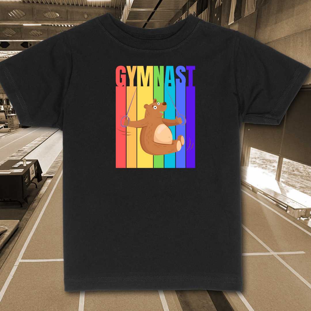Gymnast rainbow colors with bear (Toddlers)
