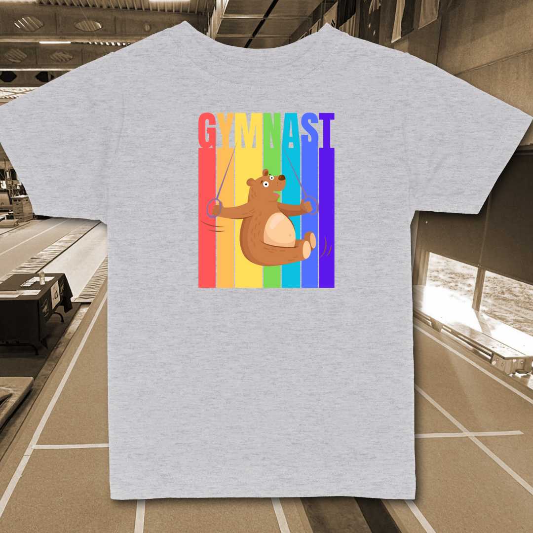 Gymnast rainbow colors with bear (Toddlers)