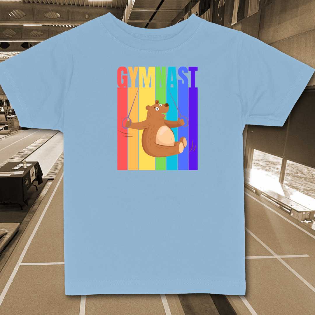 Gymnast rainbow colors with bear (Toddlers)