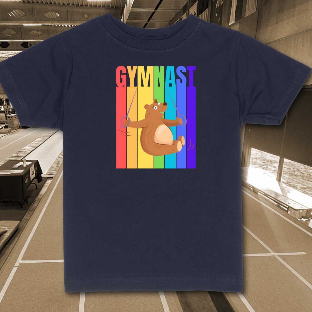 Gymnast rainbow colors with bear (Toddlers)