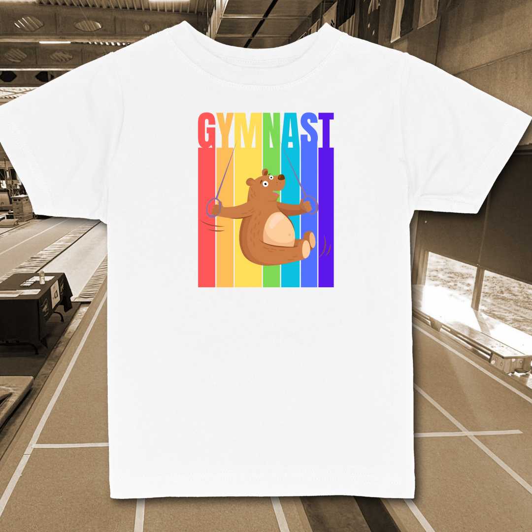 Gymnast rainbow colors with bear (Toddlers)