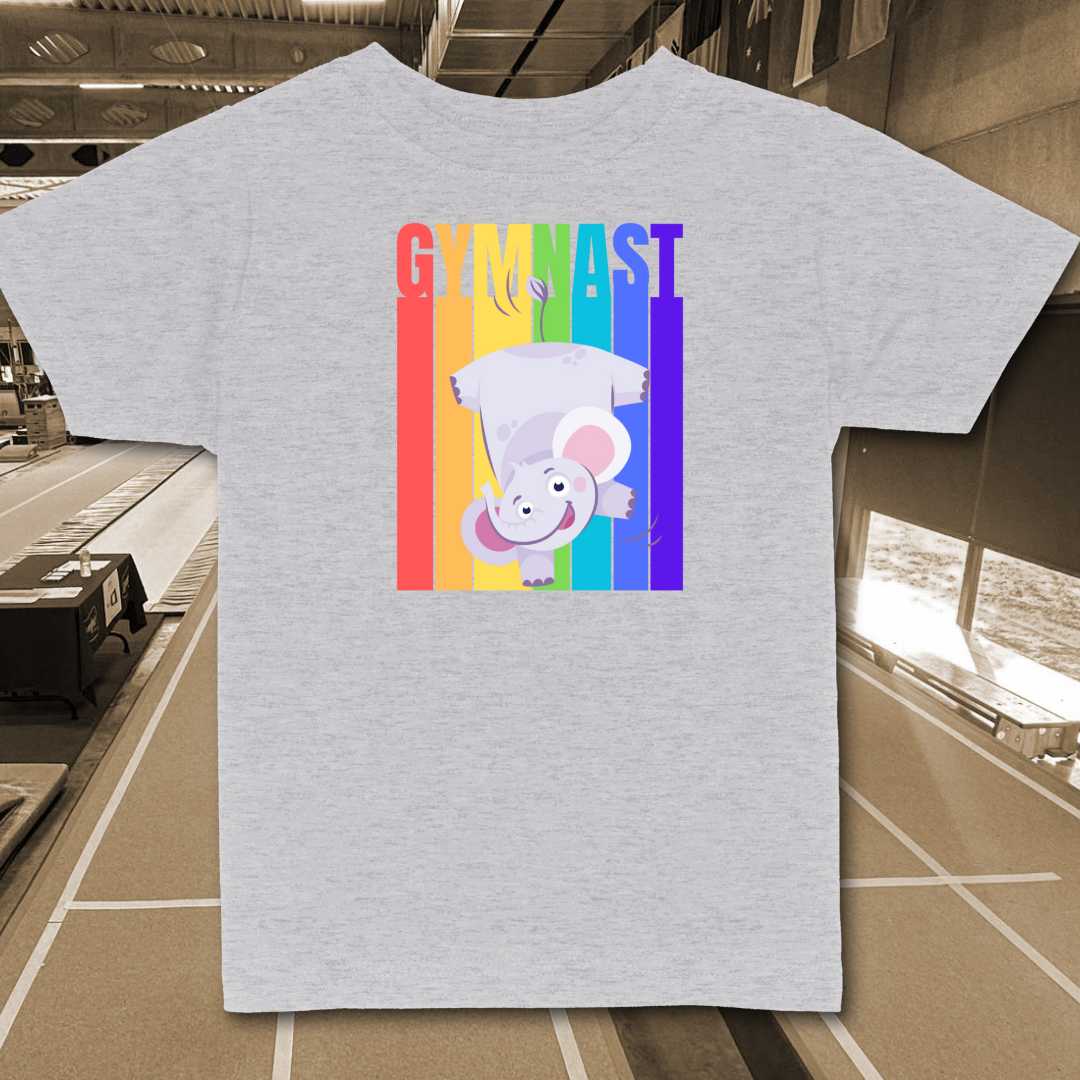 Gymnast rainbow colors with elephant (Toddlers)