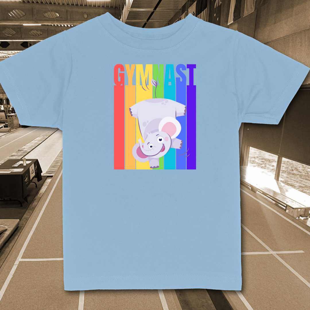 Gymnast rainbow colors with elephant (Toddlers)
