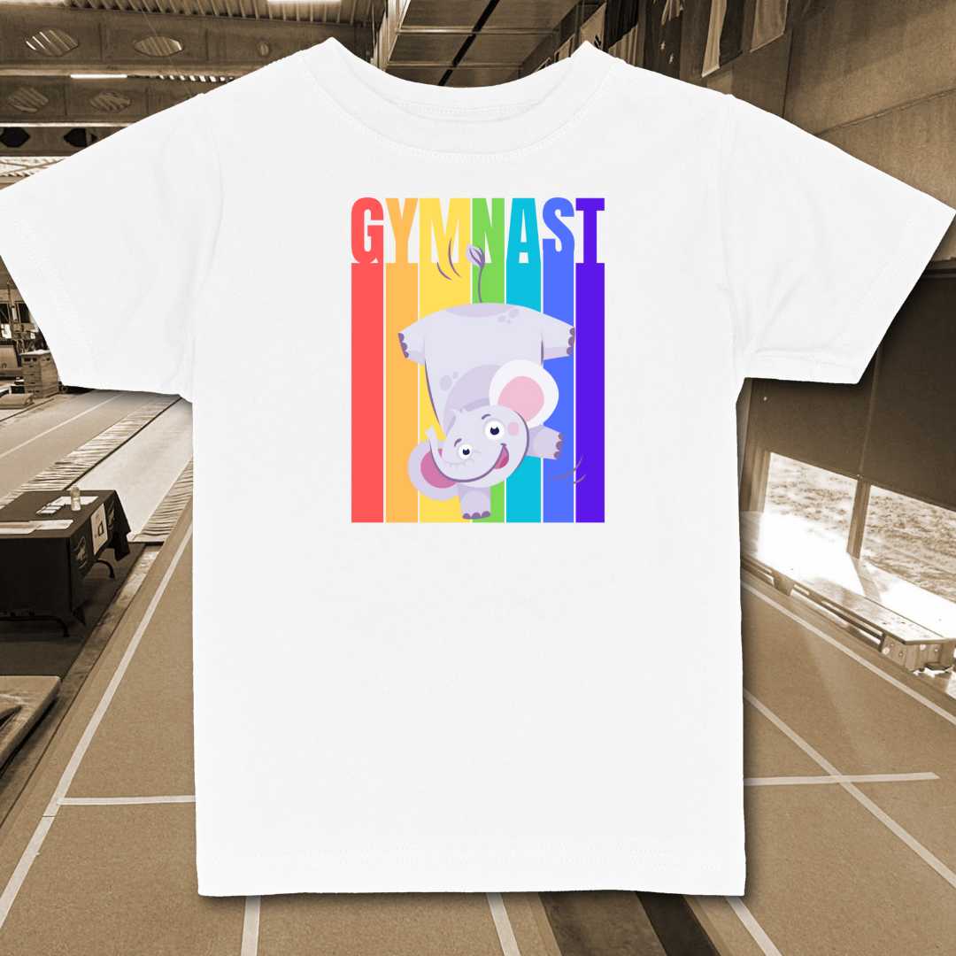 Gymnast rainbow colors with elephant (Toddlers)